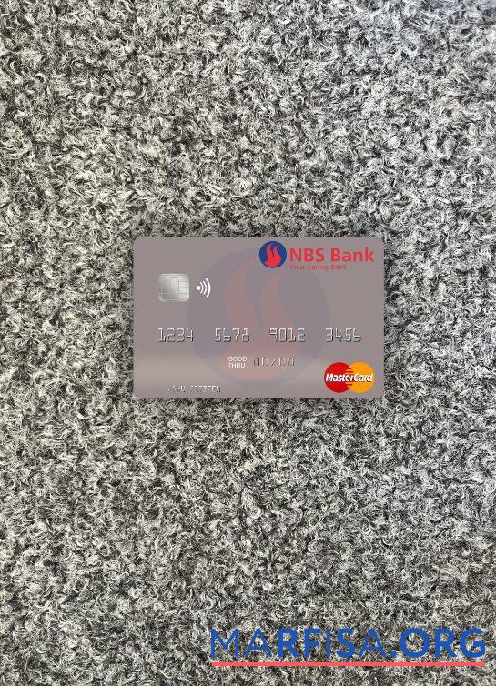 Printable Malawi NBS Bank mastercard photolook front example
